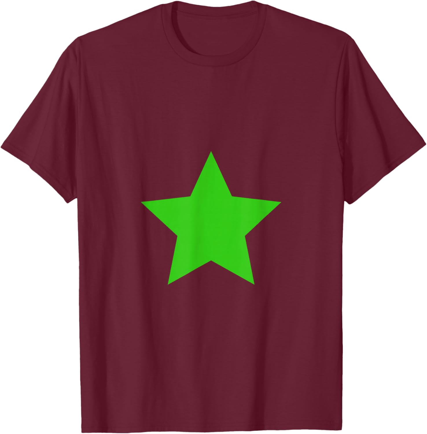 Lime Green Star T-Shirt - T-Shirt | Maroon