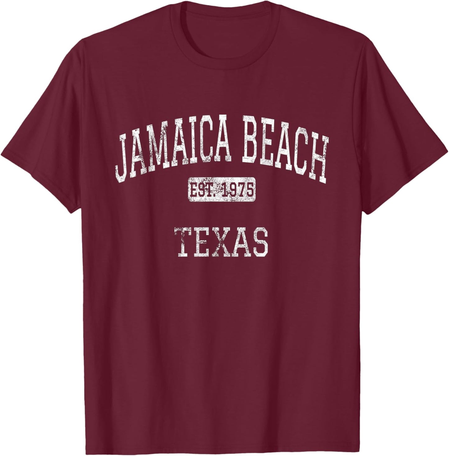 Jamaica Beach Texas TX Vintage Men Women Kids T-Shirt - T-Shirt | Maroon
