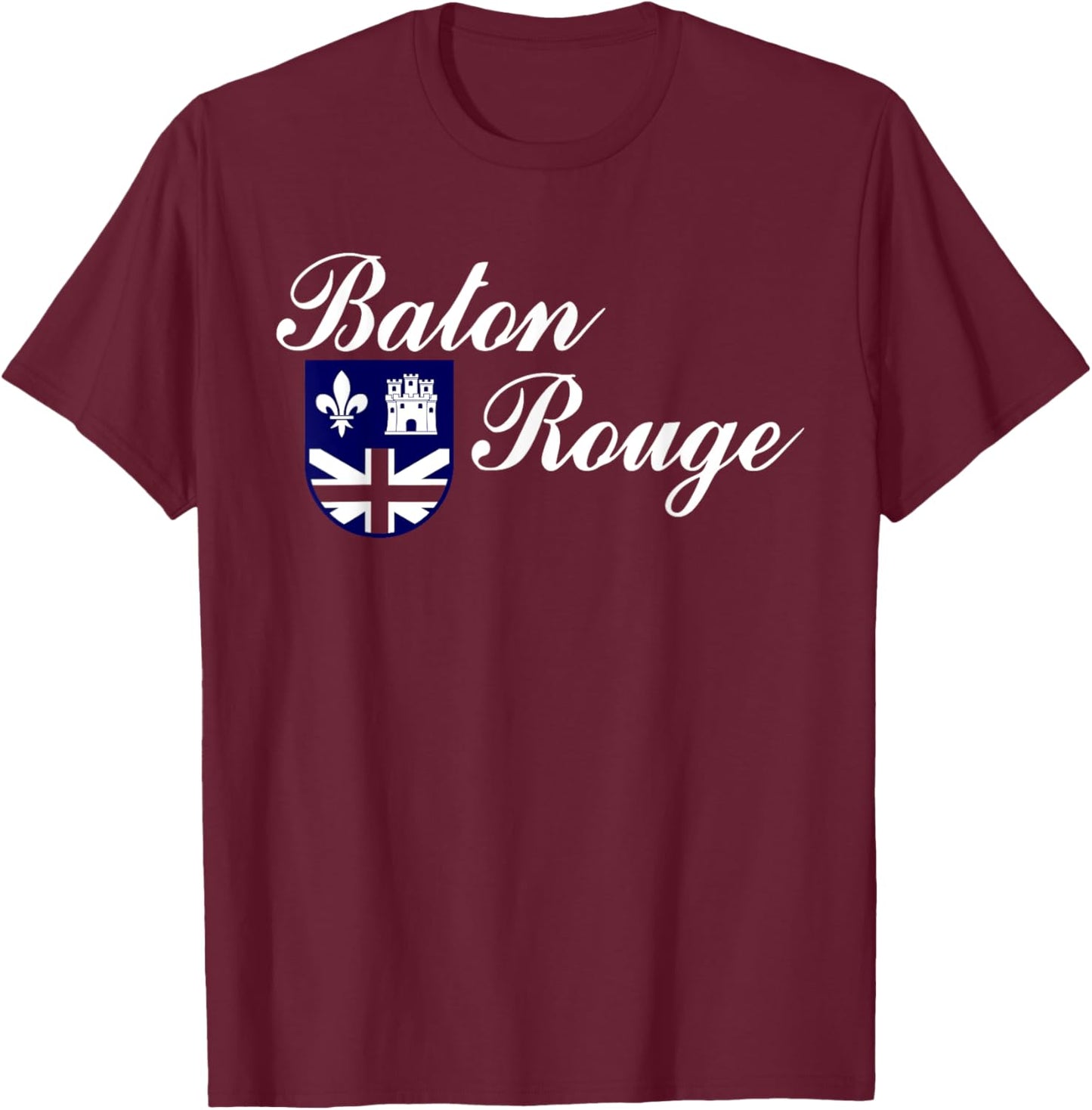 Baton Rouge Louisiana Flag T-Shirt - T-Shirt | Maroon