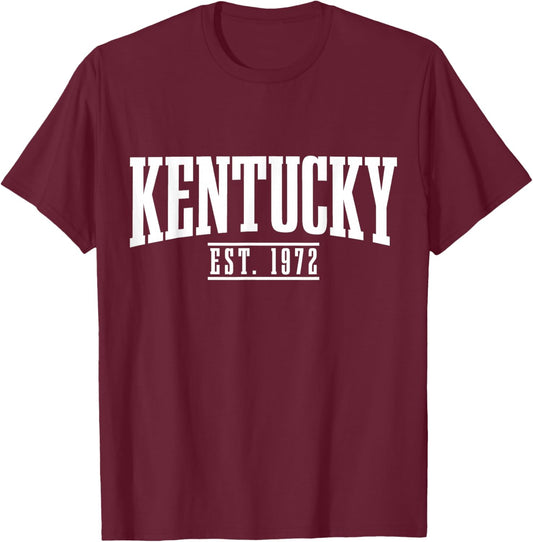 Kentucky Est. 1972 Vintage T-Shirt - T-Shirt | Maroon