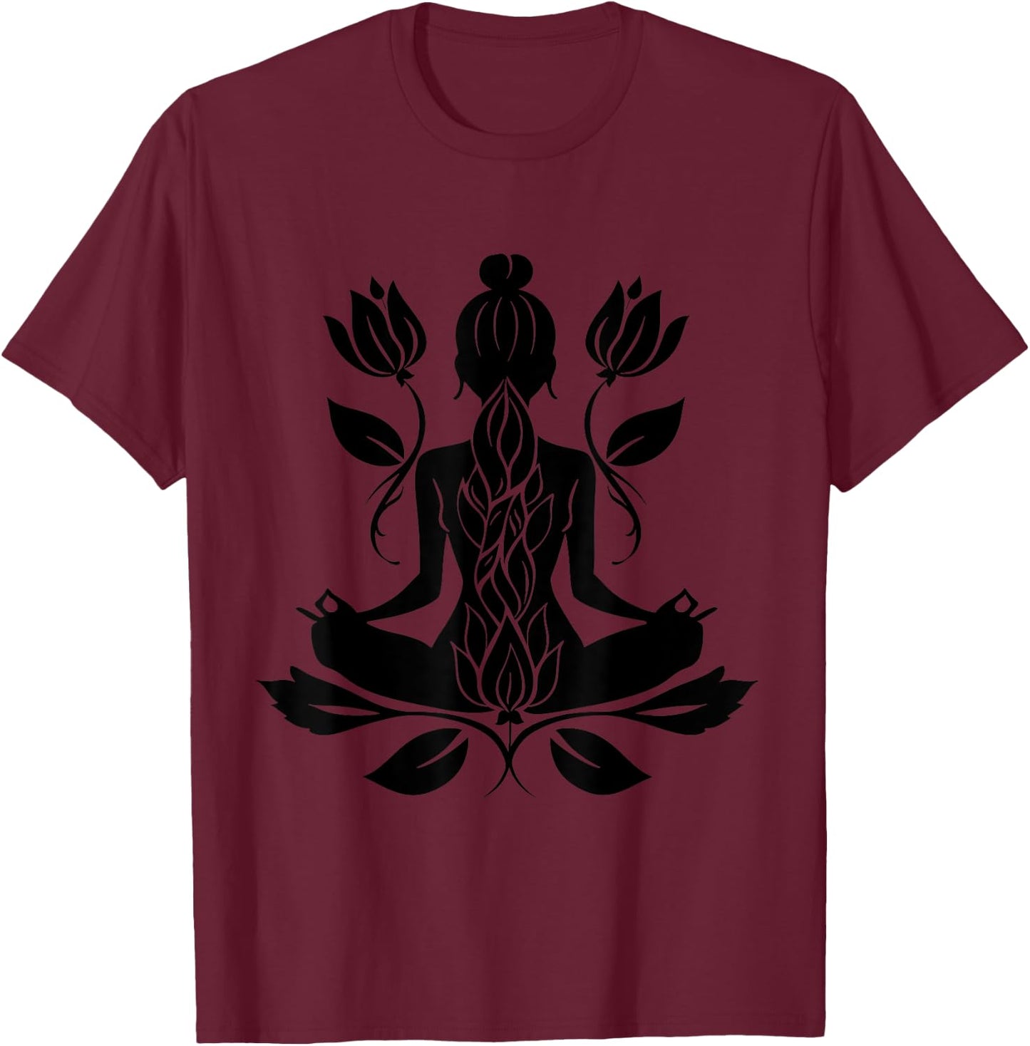 Meditation Buddhist Spiritual Yoga Zen Buddha Spirituality T-Shirt - T-Shirt | Maroon