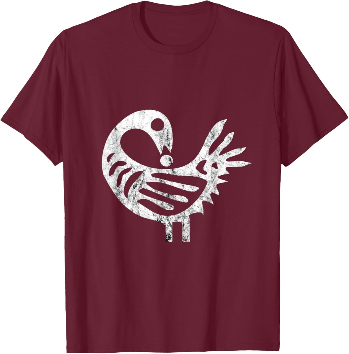 Sankofa Bird Afrocentric Adinkra Symbol African Pattern T-Shirt - T-Shirt | Maroon
