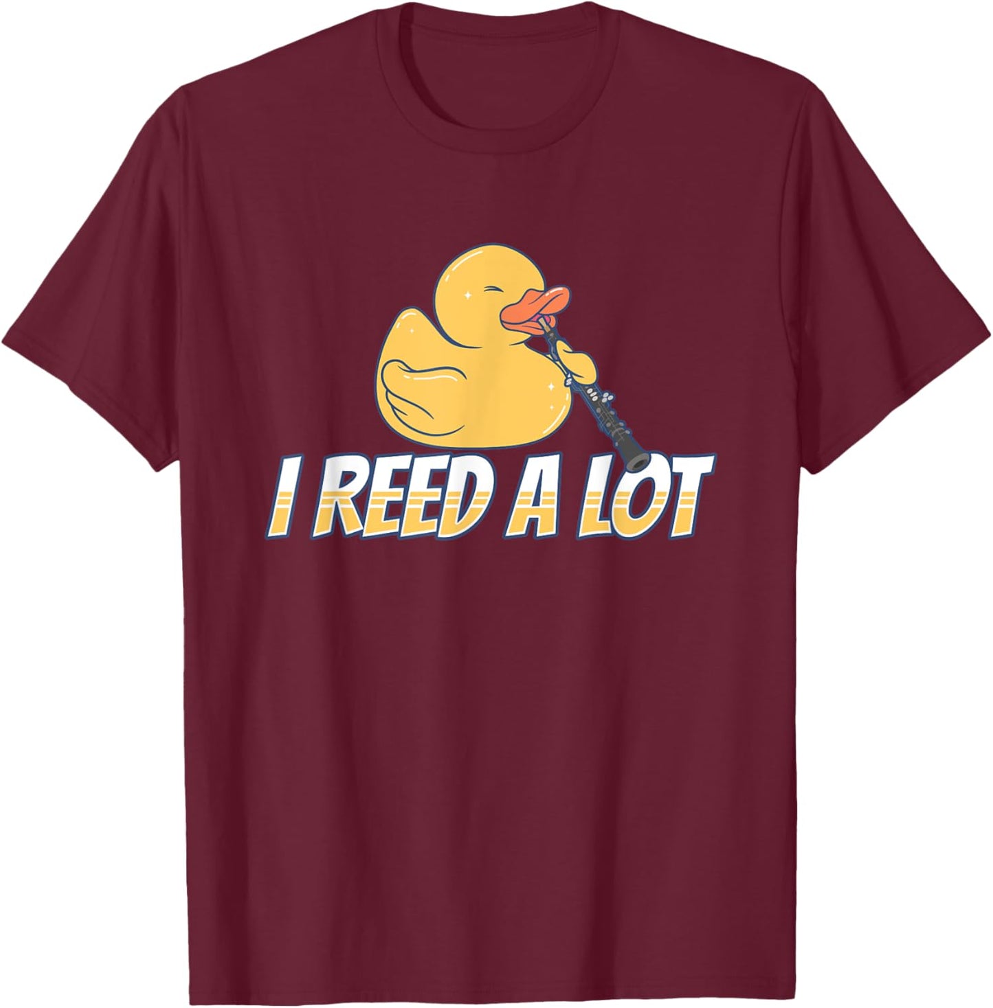 Funny Oboist Music Orchestra Oboe Player Duckling T-Shirt - T-Shirt | Maroon
