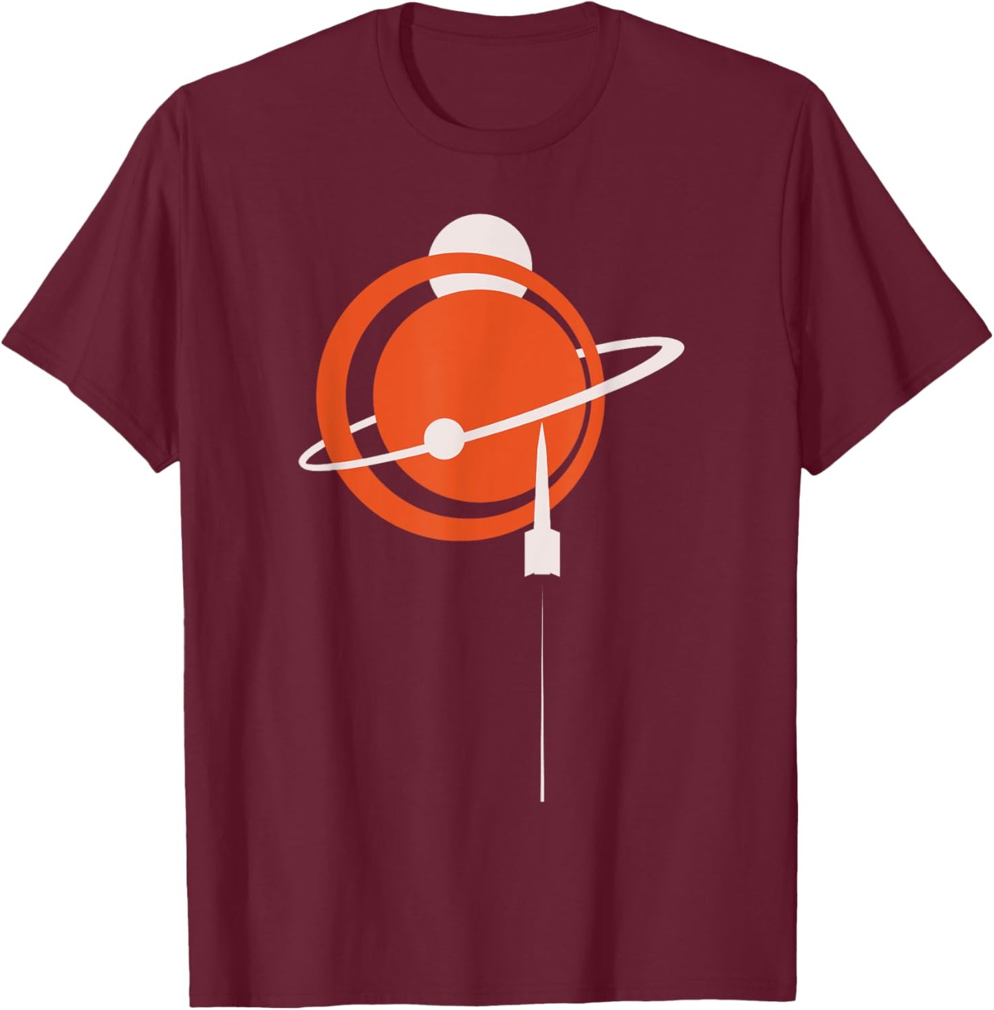 Vintage Sputnik USSR Soviet Union Soviet Propaganda T-Shirt - T-Shirt | Maroon