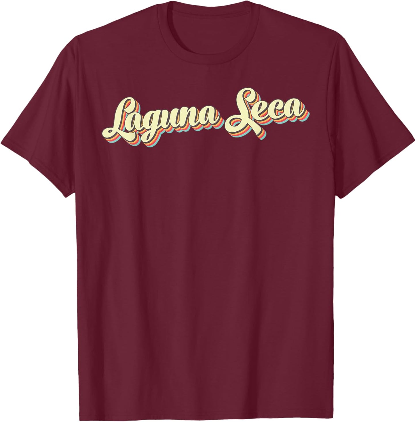 Laguna Seca Retro Art Baseball Font Vintage T-Shirt - T-Shirt | Maroon