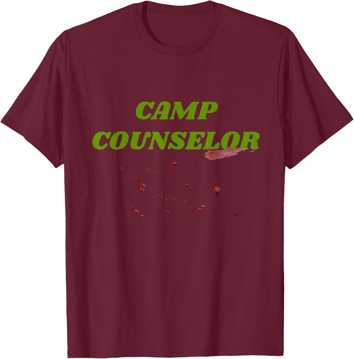 Horror Fan 80s Movie Camp Counselor Blood Halloween Costume T-Shirt - T-Shirt | Maroon