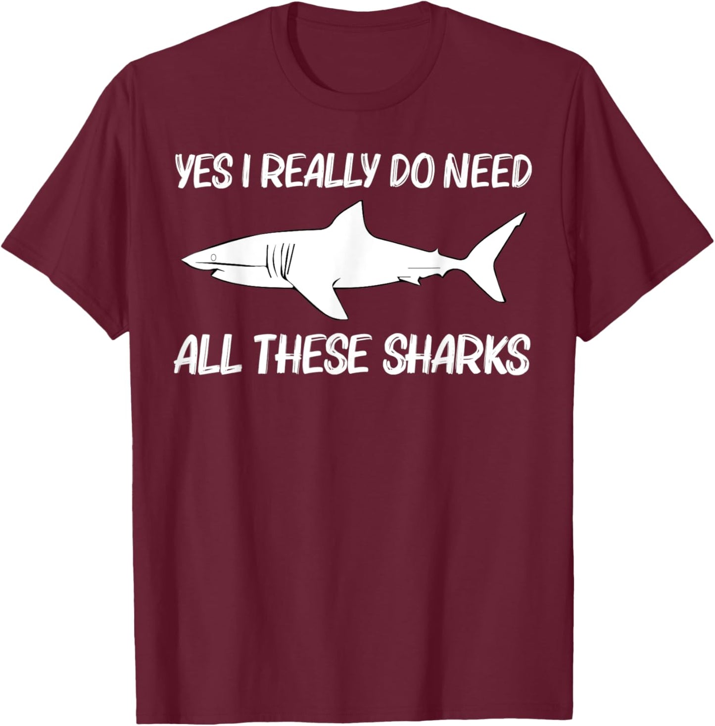 Cool Shark Women Great White Megalodon Fish Animal T-Shirt - T-Shirt | Maroon