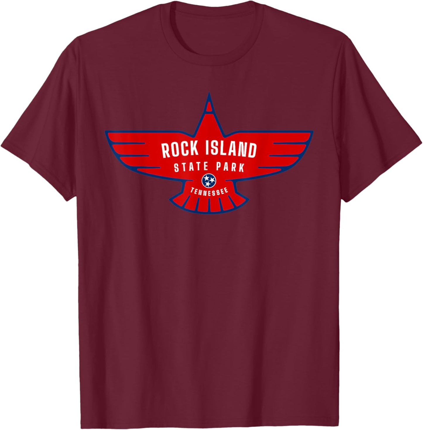 Rock Island State Park Tennessee TN Eagle Bird Vacation T-Shirt - T-Shirt | Maroon