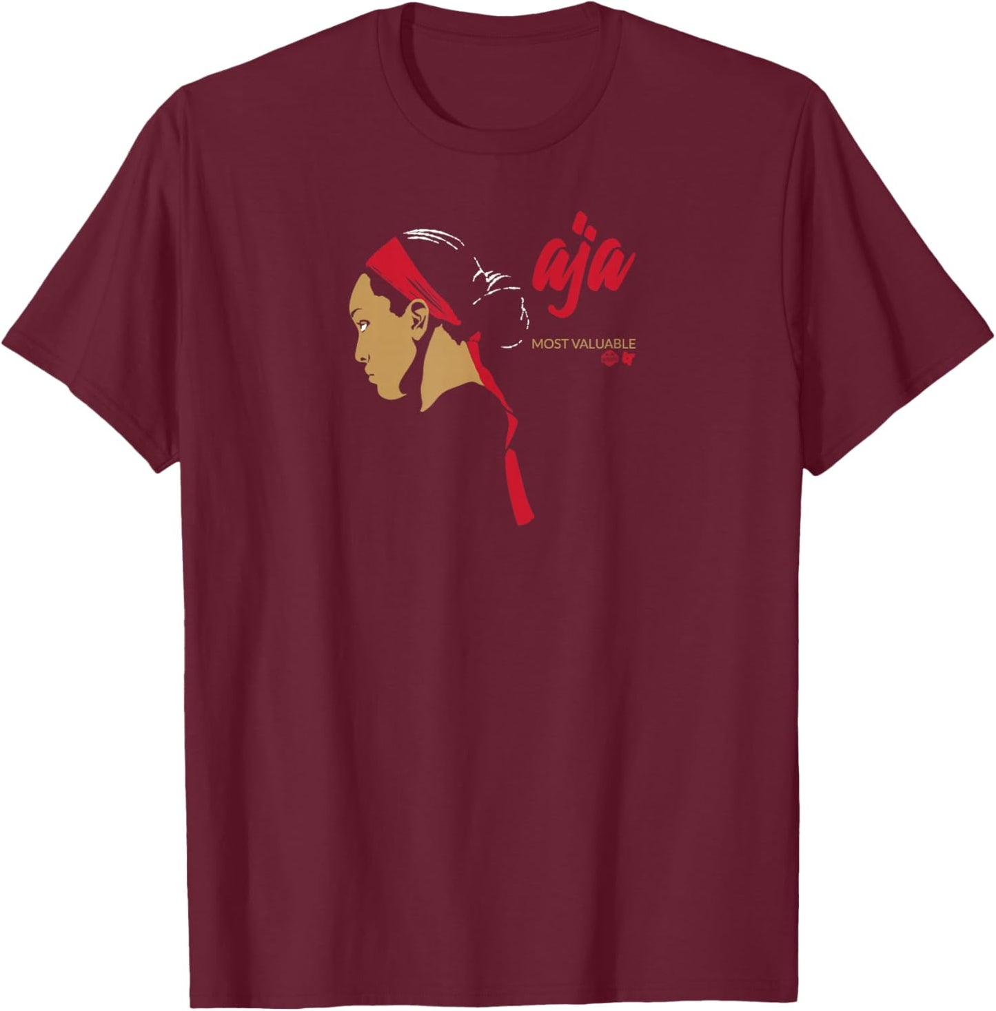 A'ja Wilson - Most Valuable A'ja - Las Vegas Basketball Small T-Shirt - T-Shirt | Maroon