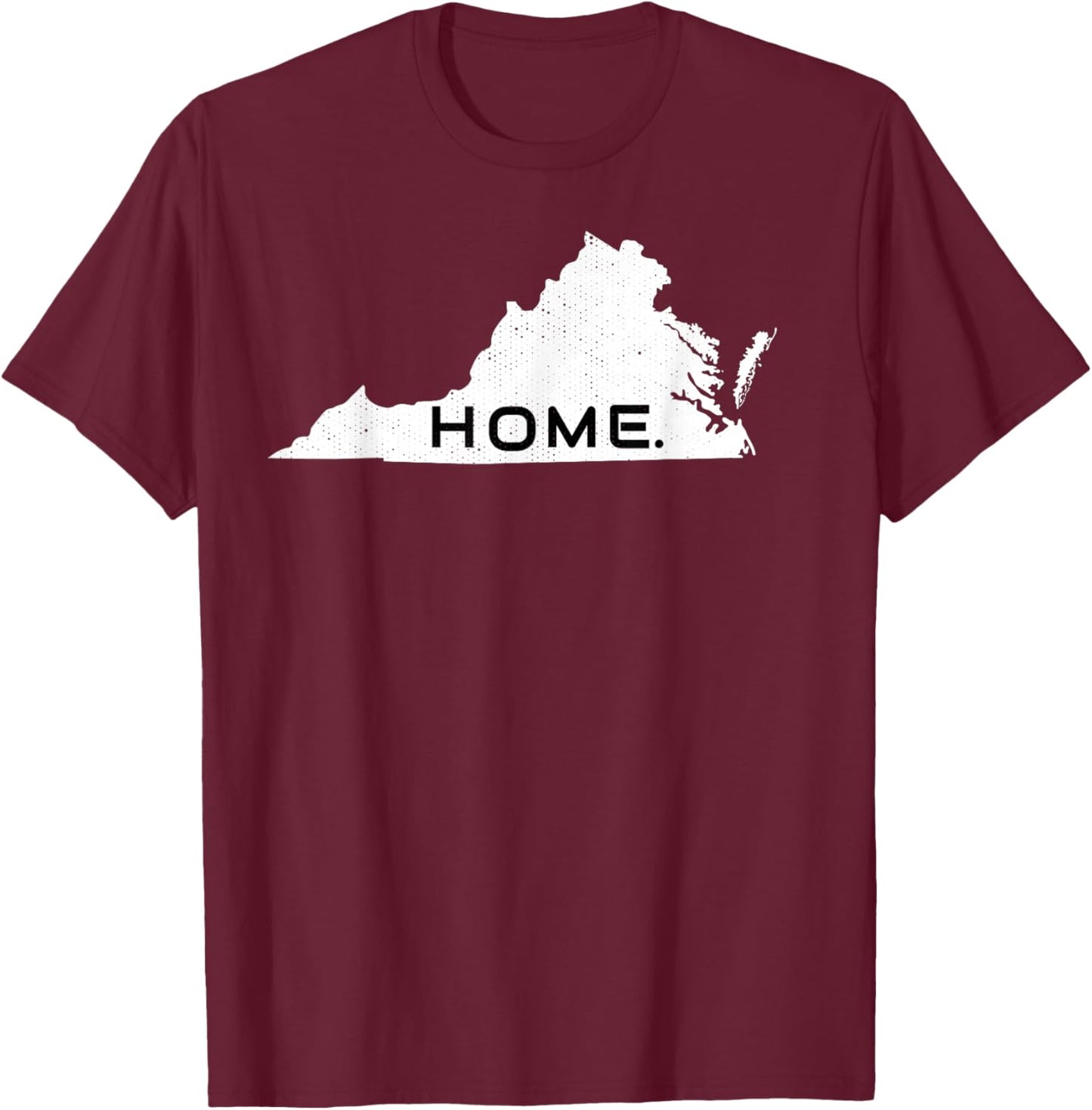 Distressed Virginia Home State T-Shirt - T-Shirt | Maroon