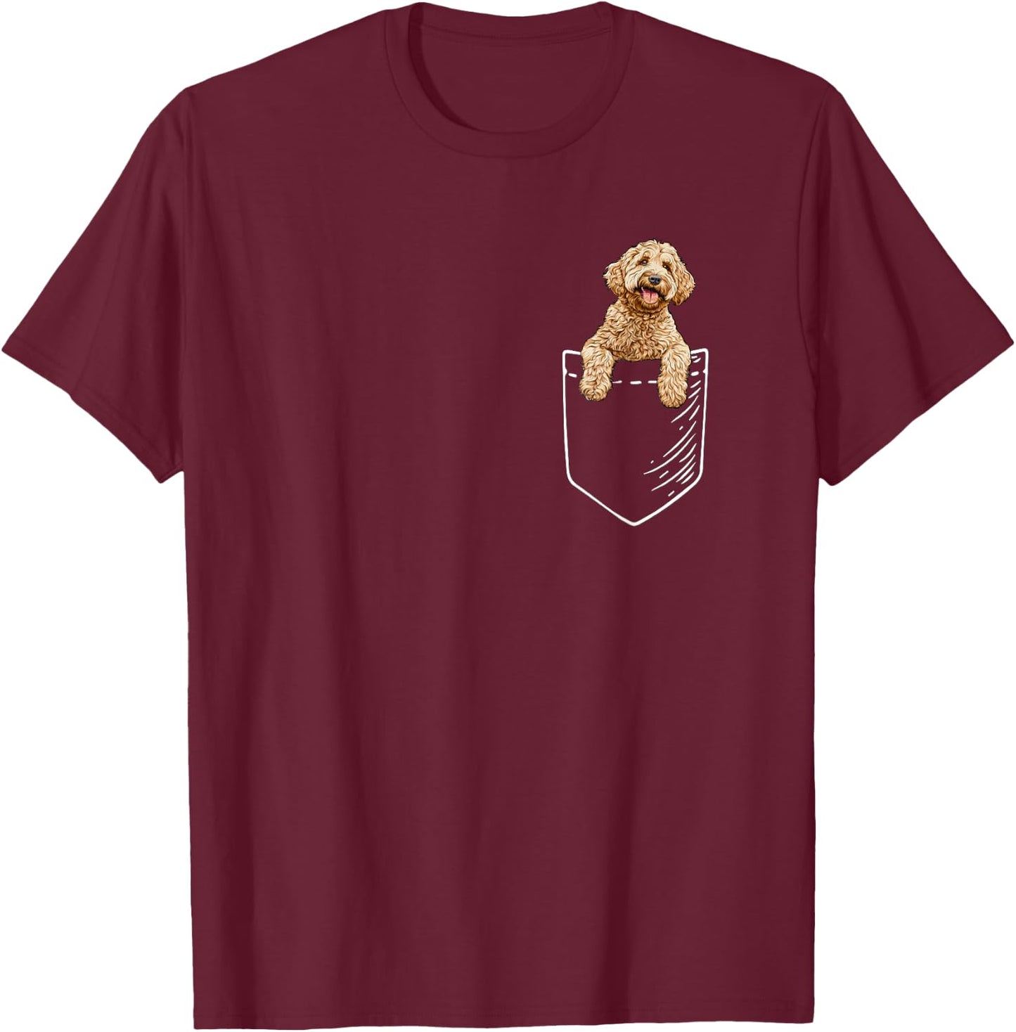 Funny Pocket Kids Goldendoodle Doodle Lover T-Shirt - T-Shirt | Maroon