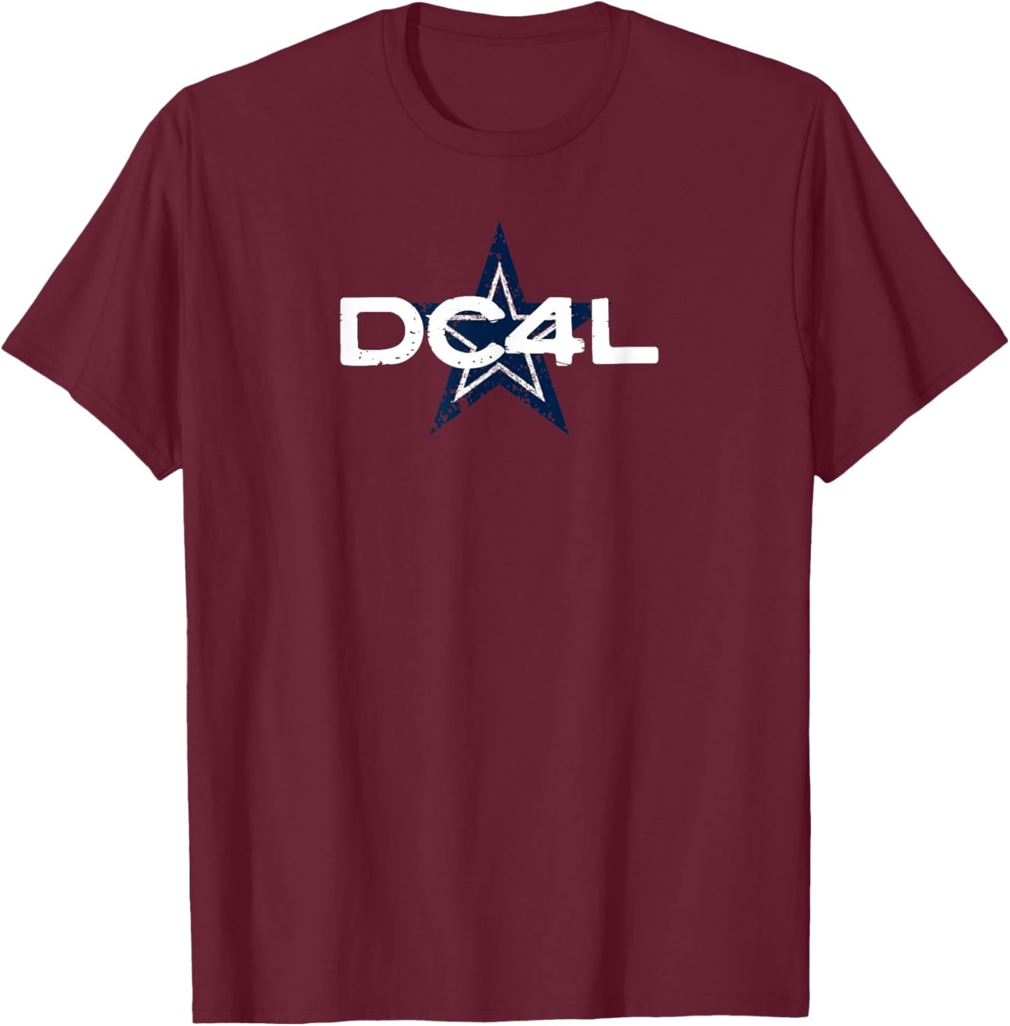 Simple “Cowboys DC4L” Graphic T-Shirt - T-Shirt | Maroon