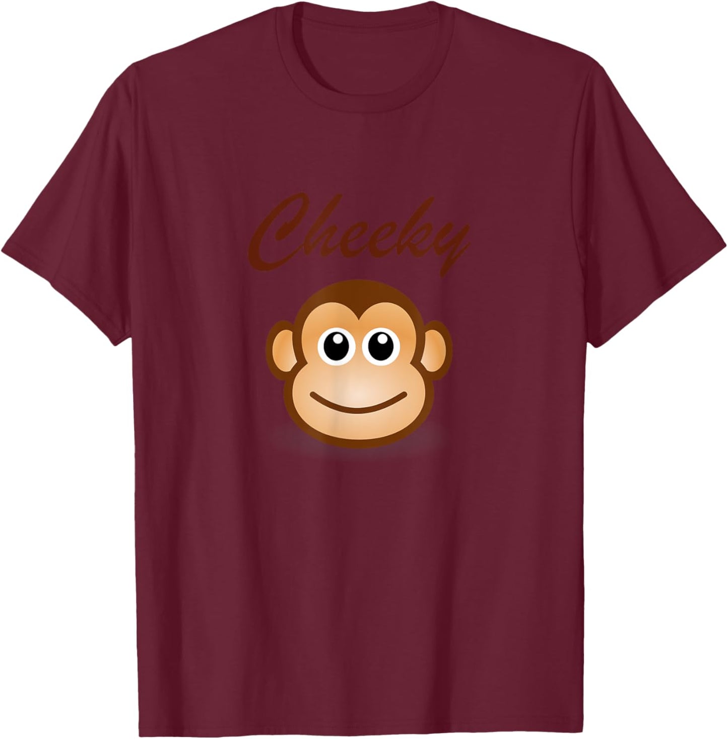 Cheeky Monkey Funny T-Shirt - T-Shirt | Maroon