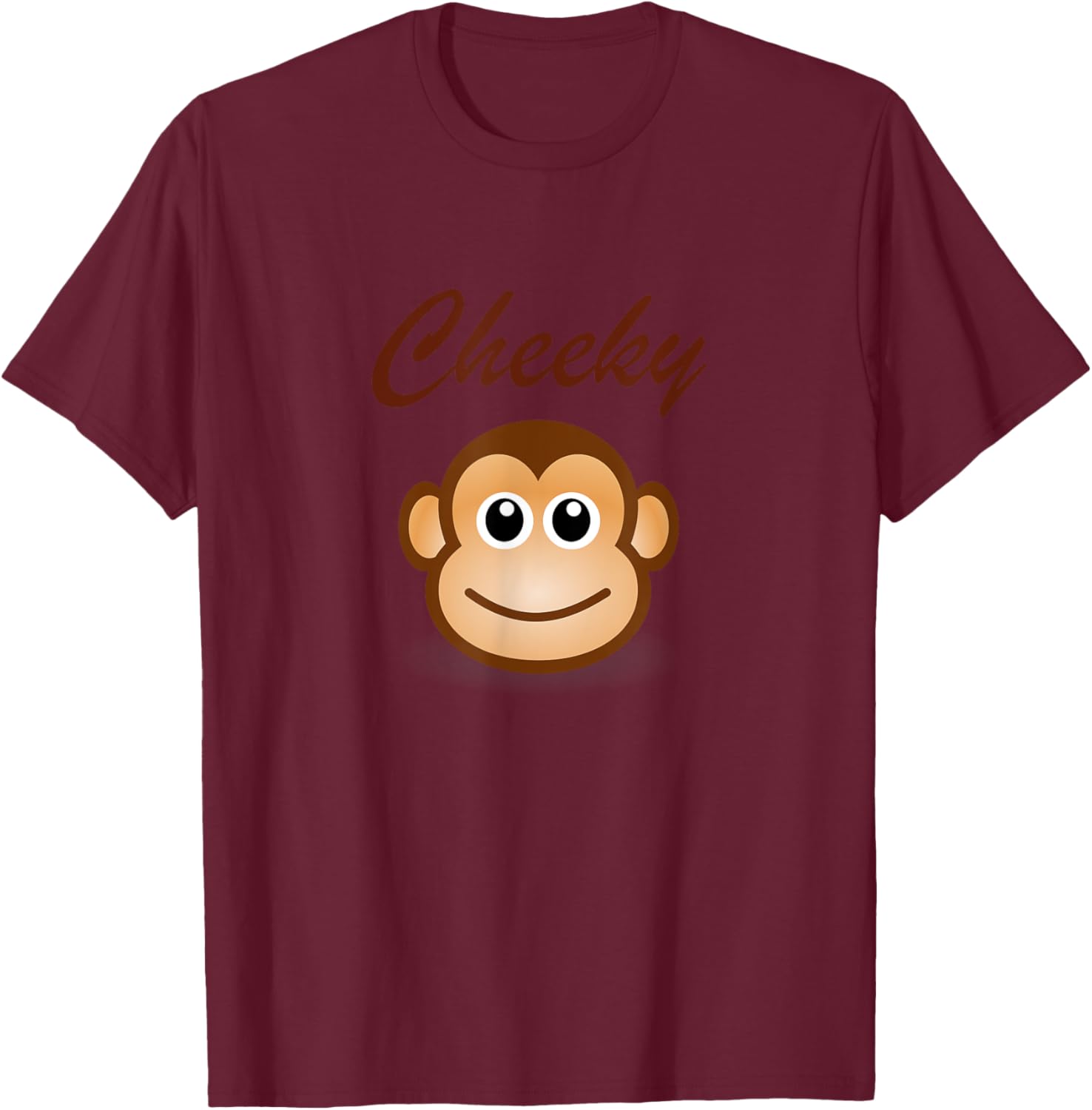 Cheeky Monkey Funny T-Shirt - T-Shirt | Maroon