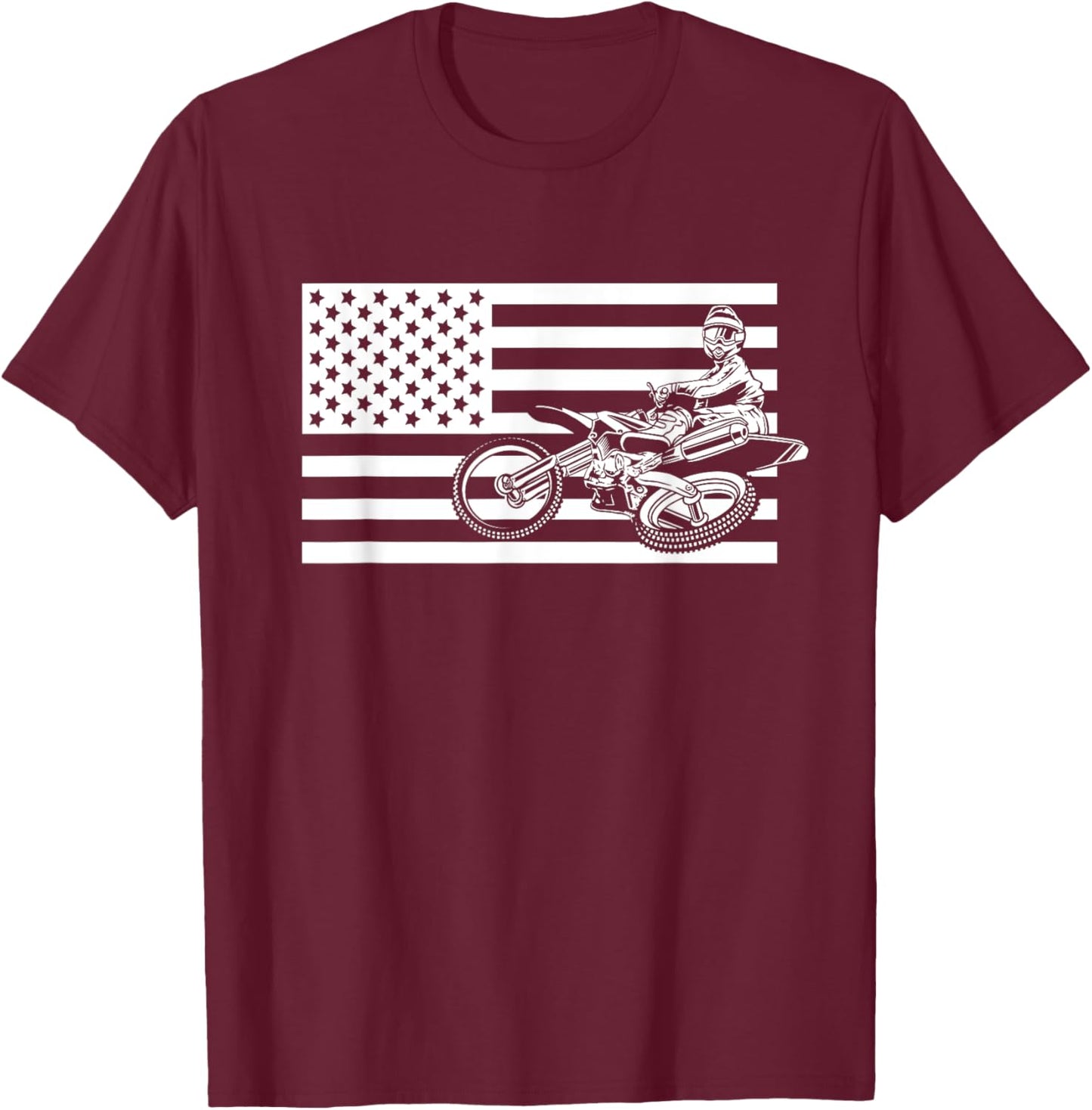 Motocross Dirt Bike Apparel - Dirt Bike Motocross T-Shirt - T-Shirt | Maroon