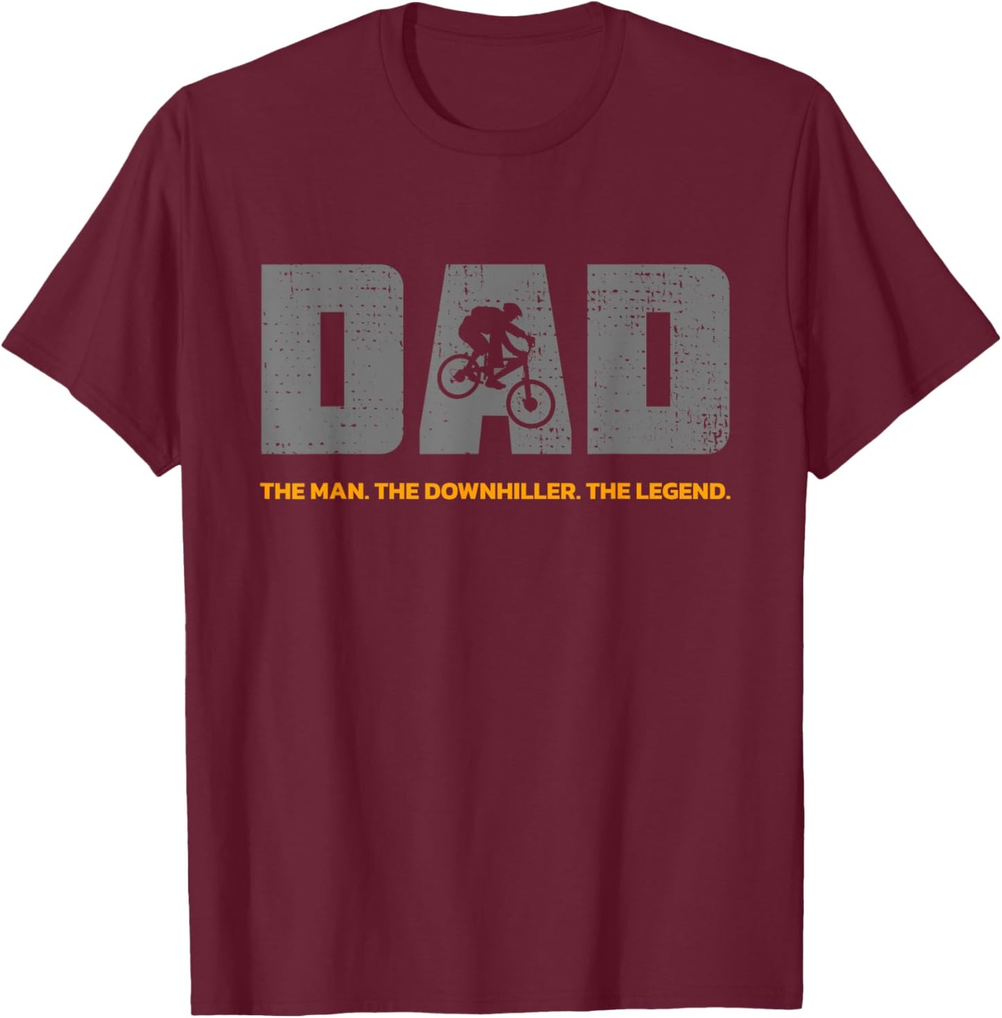 Downhill Dad and Downhill mountain biking for Downhill T-Shirt - T-Shirt | Maroon