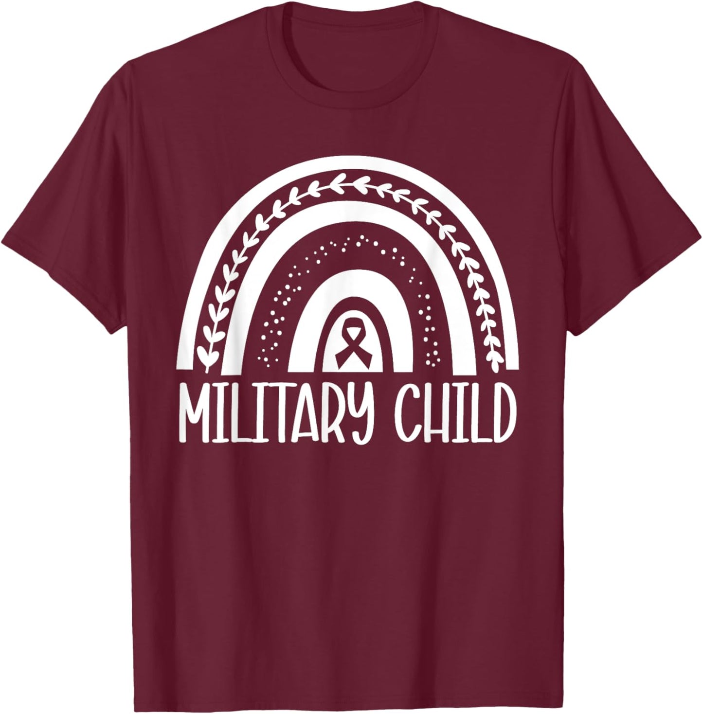 Purple Up For Kids Military Child Month Army Soldier Veteran T-Shirt - T-Shirt | Maroon