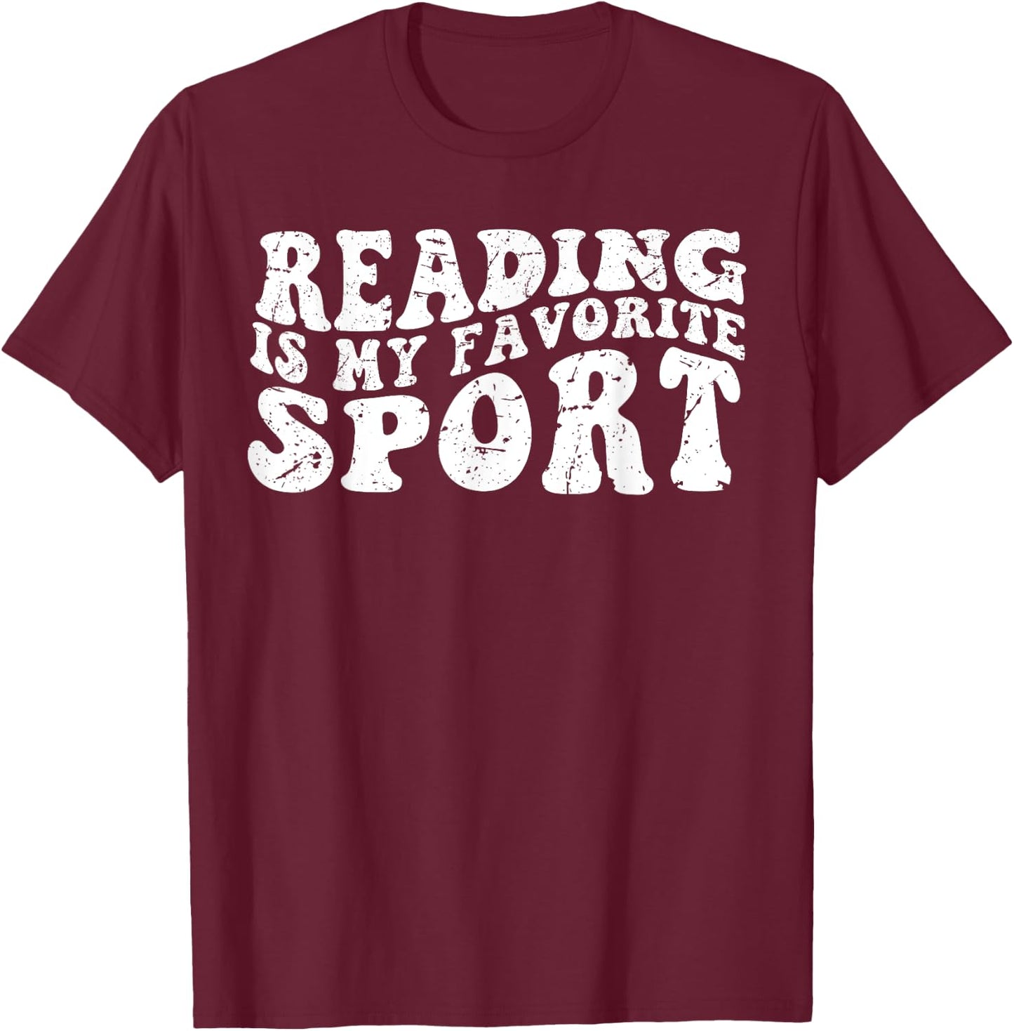 Reading Is My Favorite Sport Basketball grovy T-Shirt - T-Shirt | Maroon