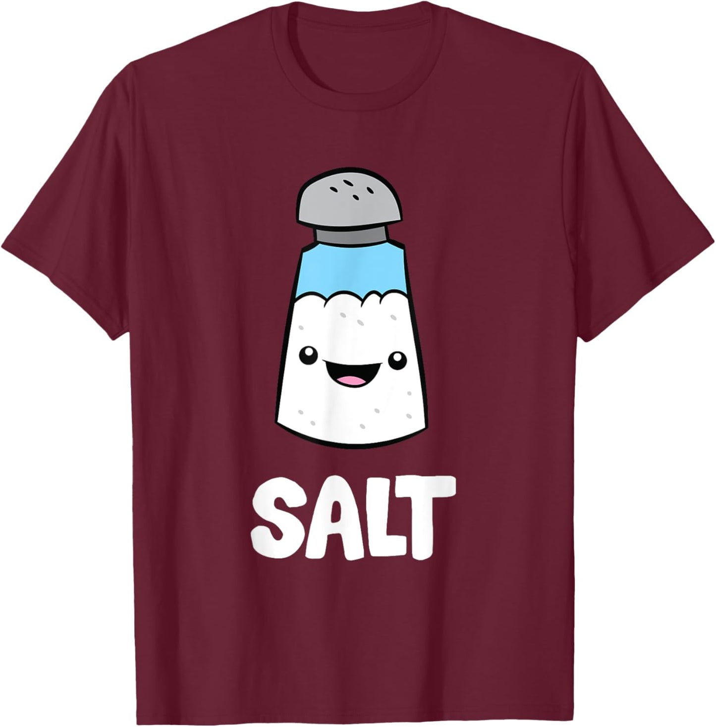 Salt Costume Matching Pepper And Salt Couple T-Shirt - T-Shirt | Maroon