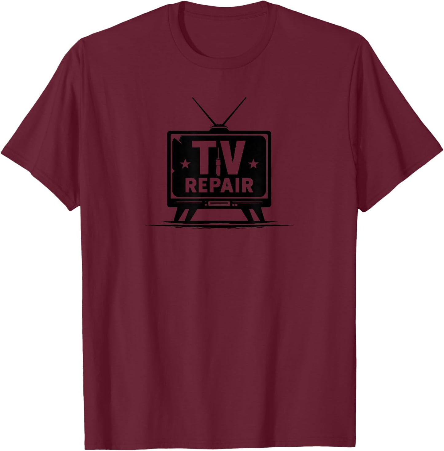 TV Repair T-Shirt - T-Shirt | Maroon