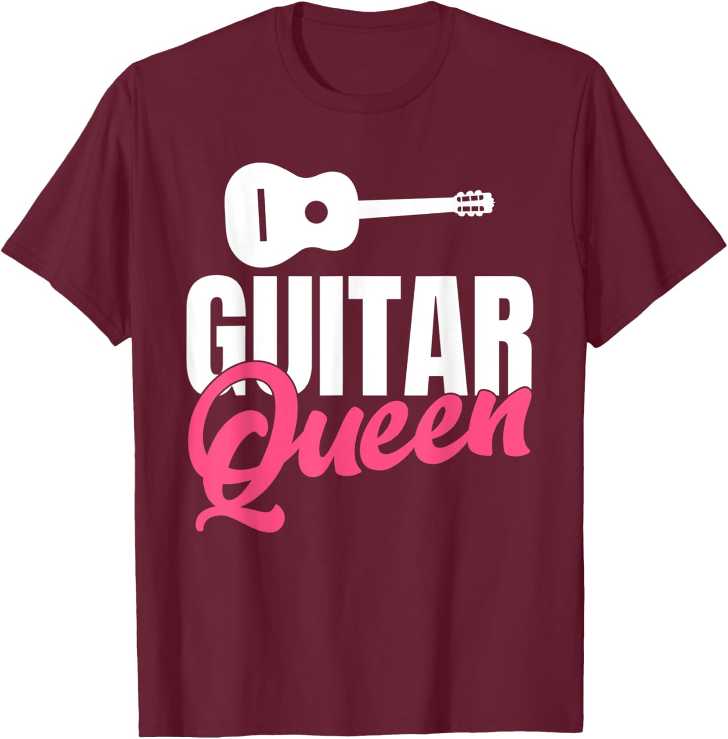 Guitar Queen Music Instrument Guitar Player T-Shirt - T-Shirt | Maroon