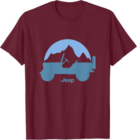 Kids Jeep Willys Mountains T-Shirt - T-Shirt | Maroon
