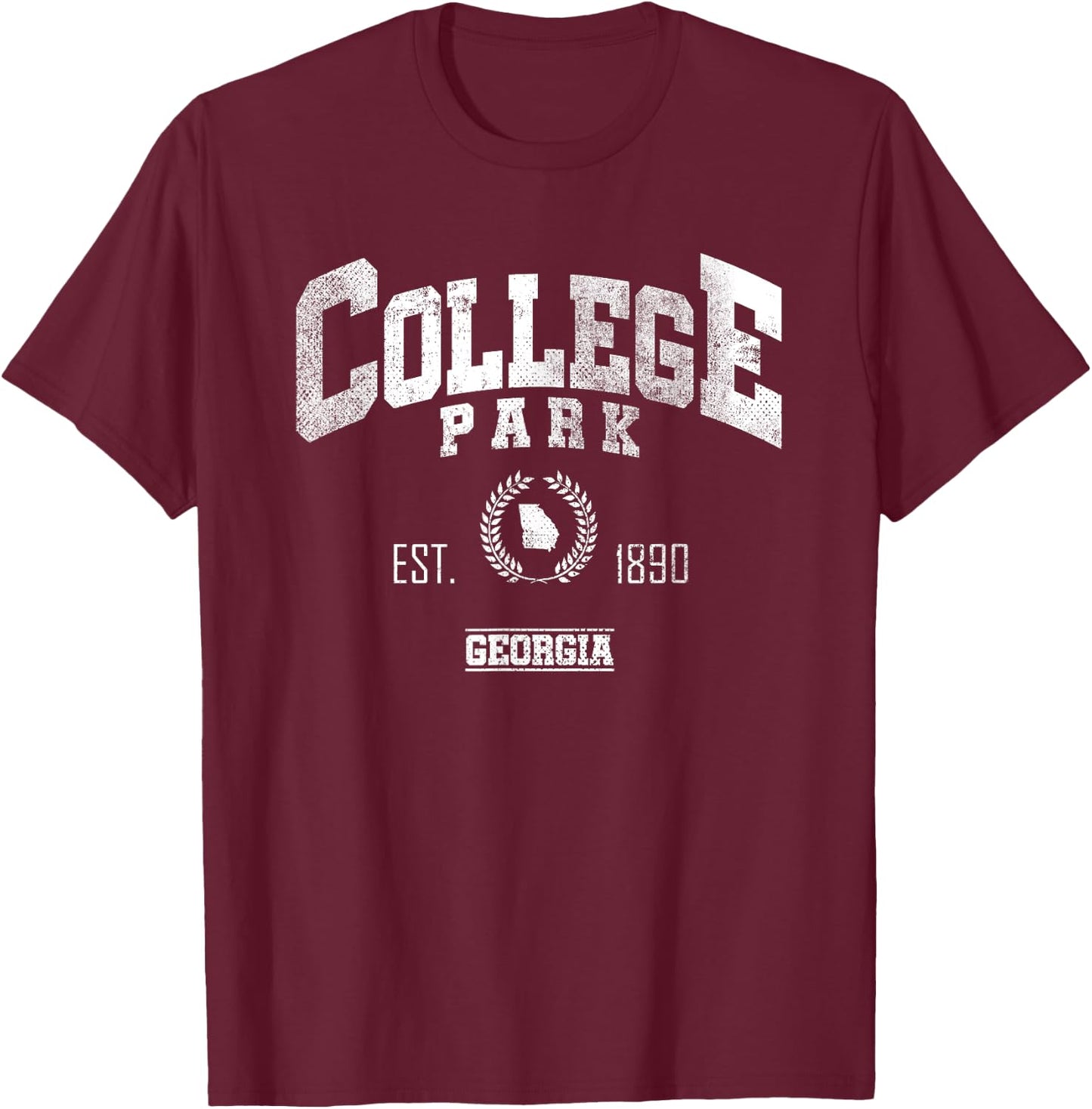 College Park GA | Georgia | Vintage Throwback T-Shirt - T-Shirt | Maroon