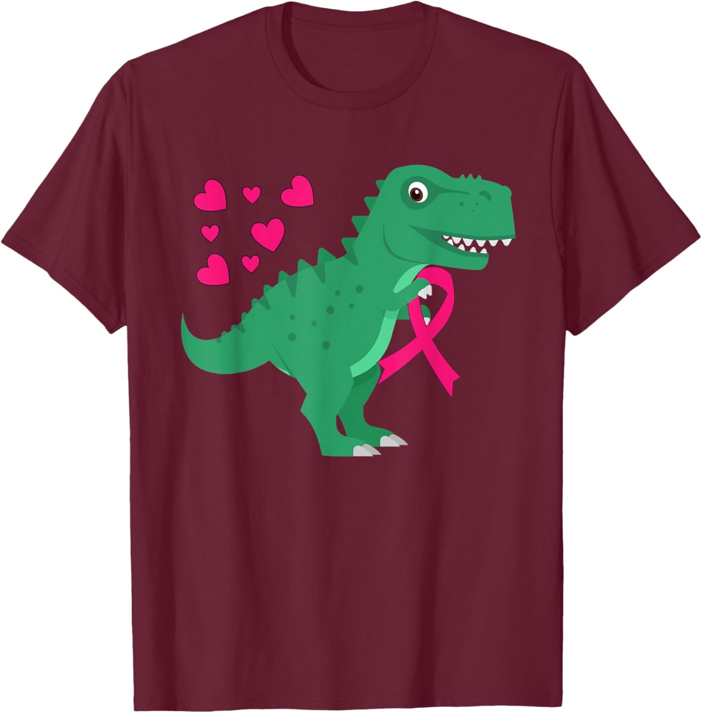 Breast Cancer Awareness Toddler Pink Ribbon Kids Youth Teen T-Shirt - T-Shirt | Maroon