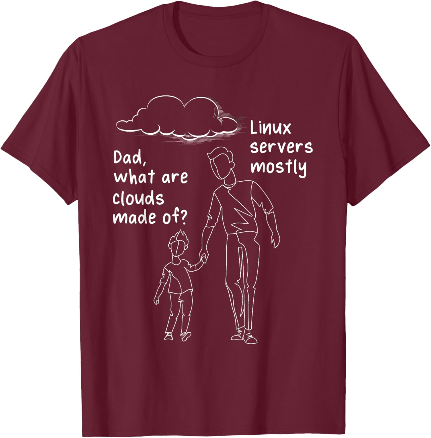 What Are Clouds Made Of - Computer Science Programmer Coder T-Shirt - T-Shirt | Maroon