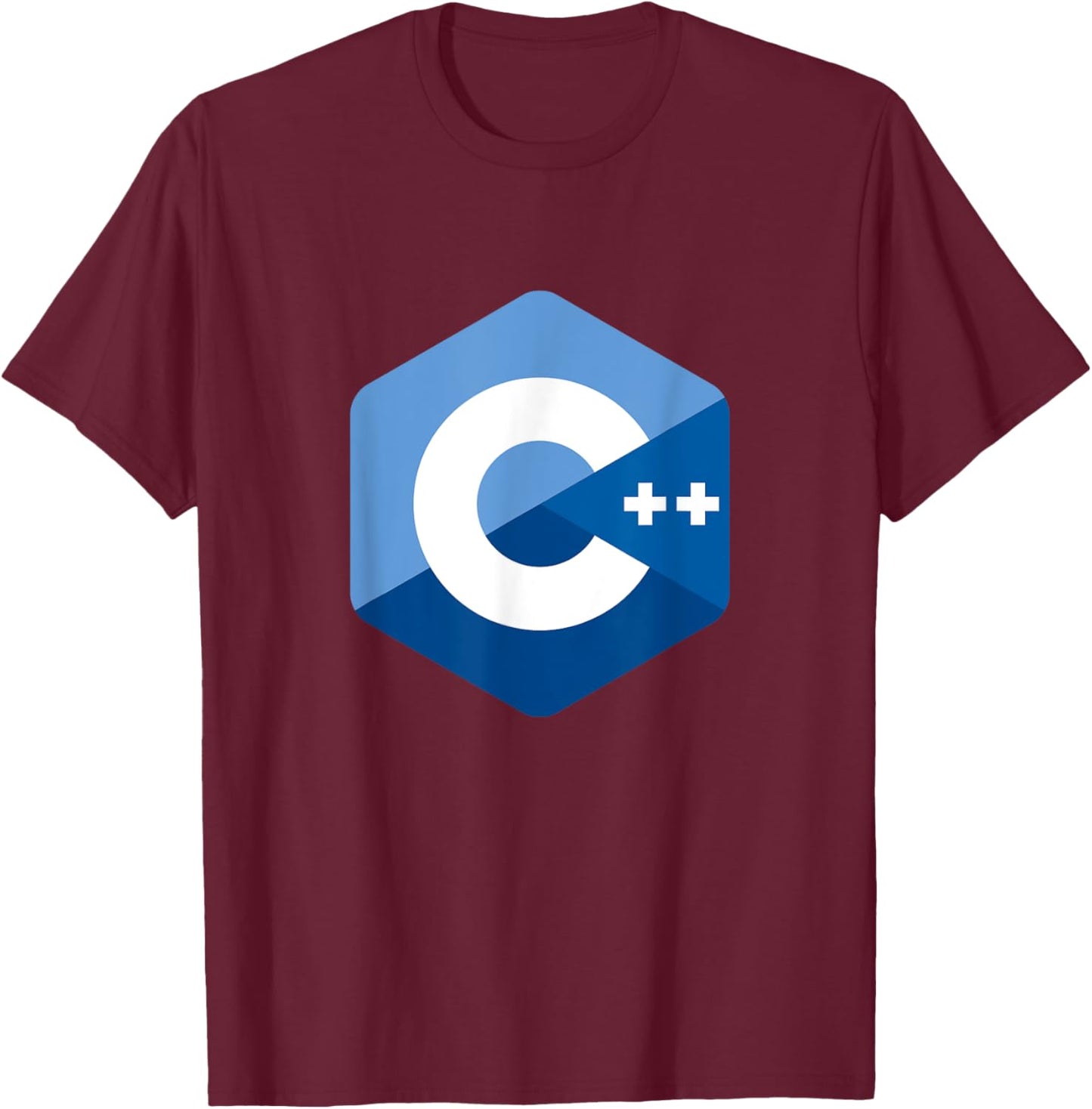 C++ Programmers Logo - C Plus Plus Software Engineer Coder T-Shirt - T-Shirt | Maroon