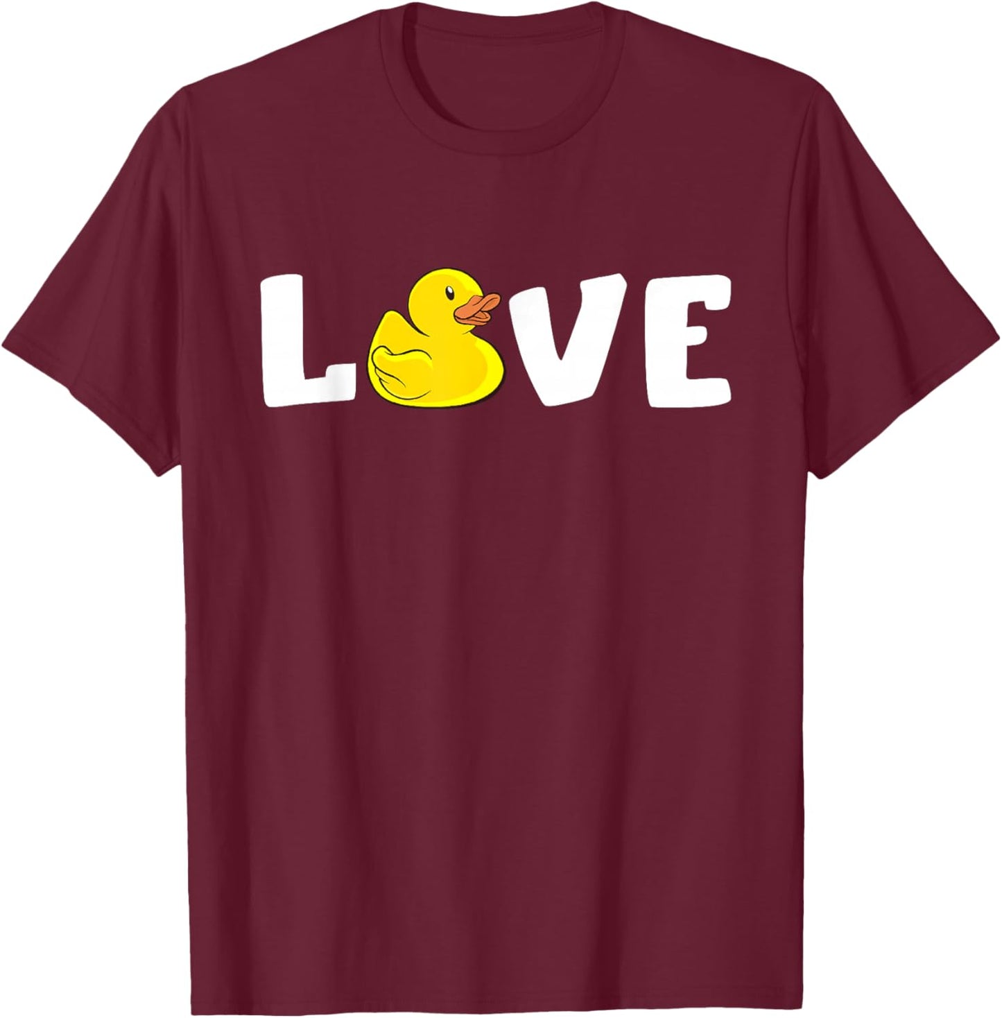 Rubber Duck Cute Duckie Yellow Rubber Ducks Rubber Duck Love T-Shirt - T-Shirt | Maroon