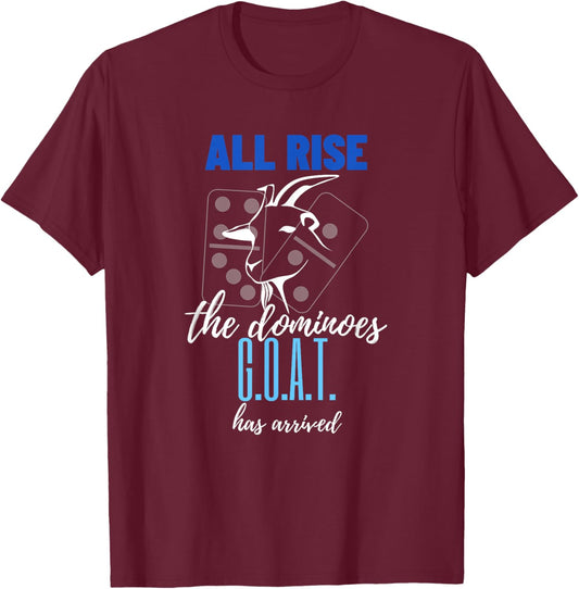 Dominoes G.O.A.T All Rise Champ - Dominoes T-Shirt - T-Shirt | Maroon