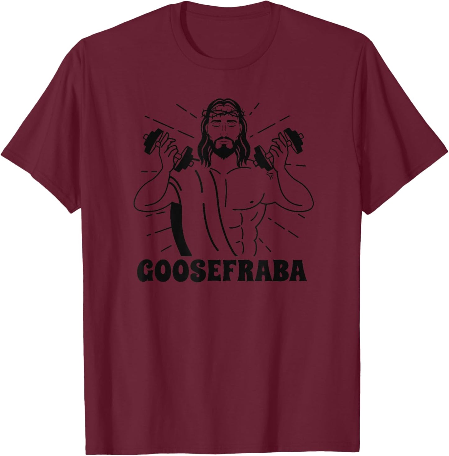 Goosefraba Yoga Workin' Out Zen Buddha Funny Sayings Quotes T-Shirt - T-Shirt | Maroon