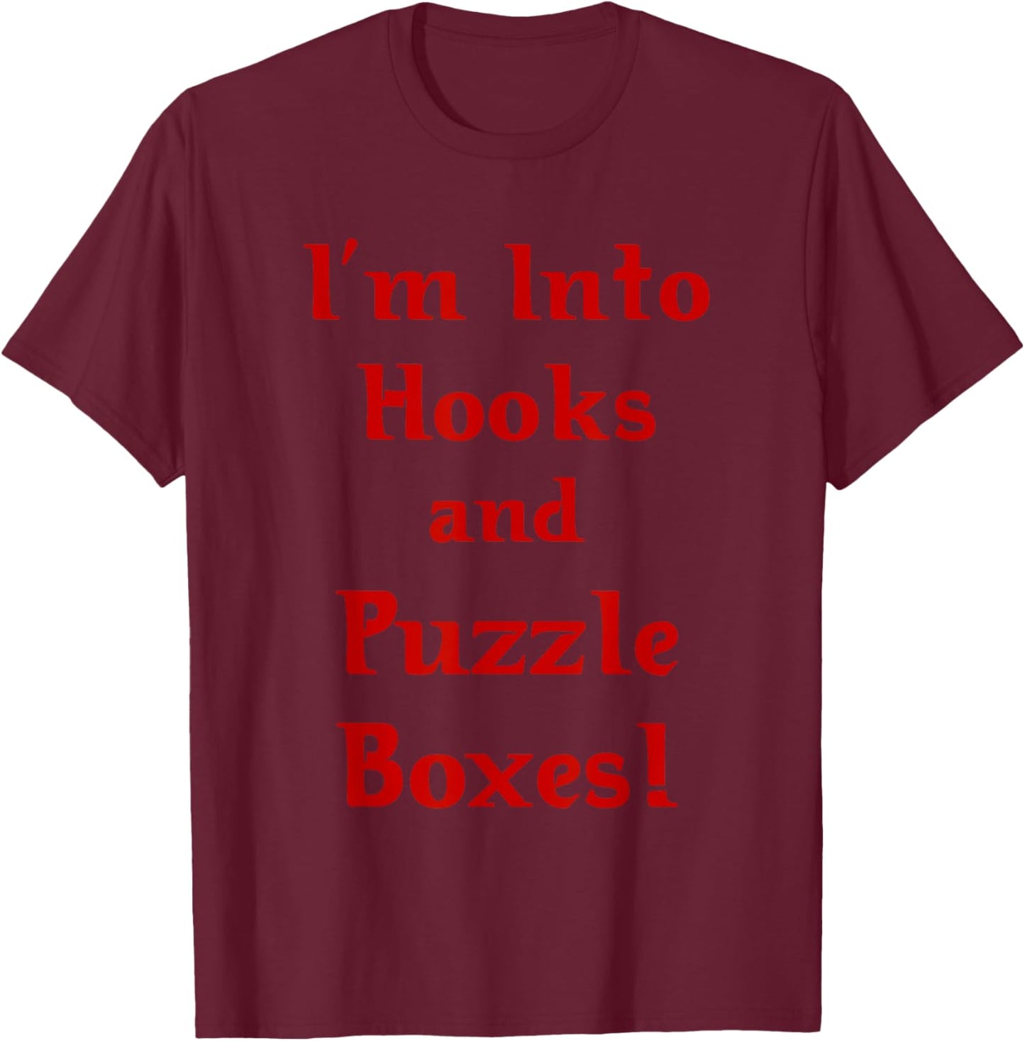 Hellraiser Inspired Hooks and Puzzle Boxes Horror Novelty T-Shirt - T-Shirt | Maroon