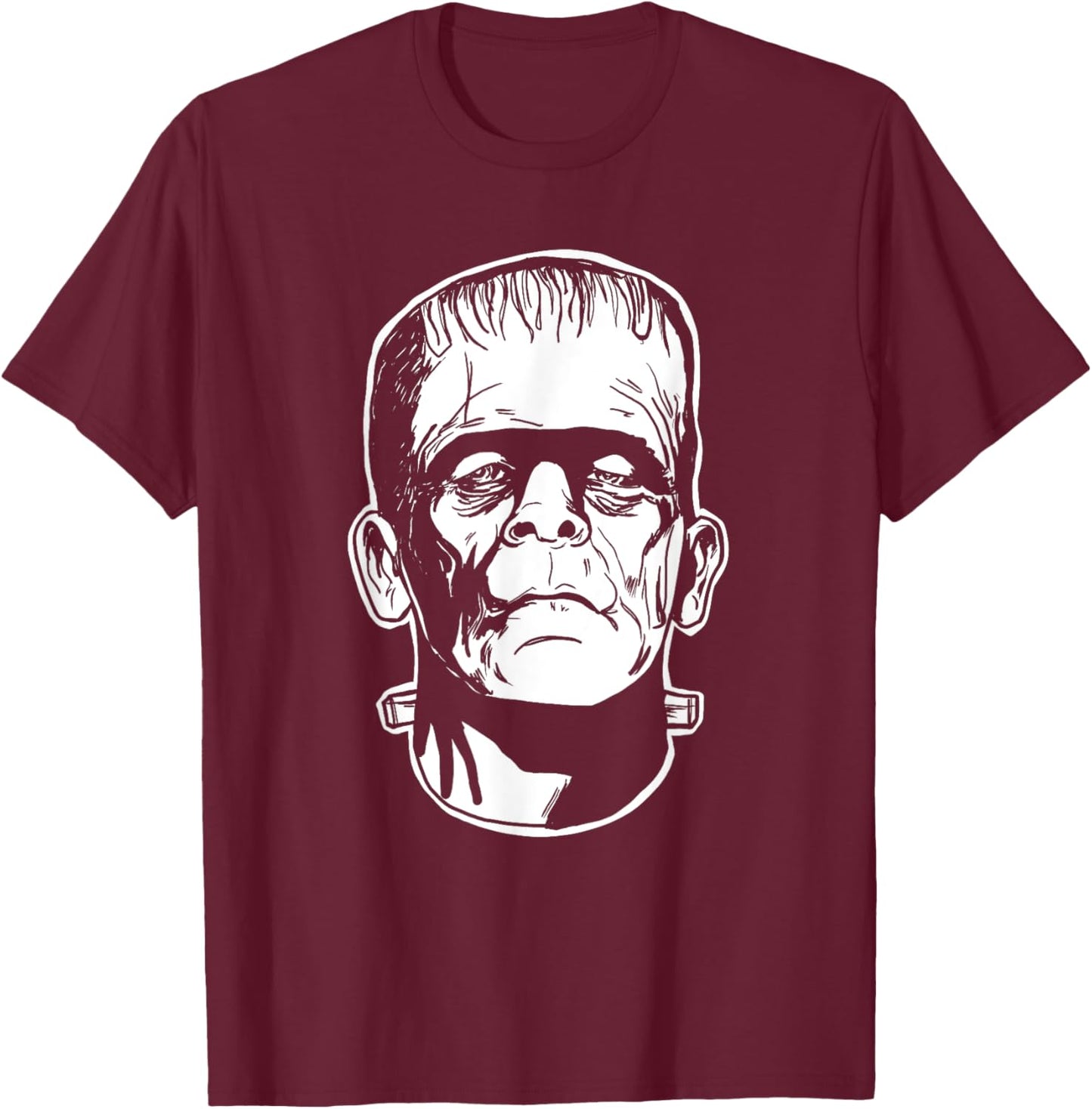 Frankenstein Monster Horror Halloween T-Shirt - T-Shirt | Maroon