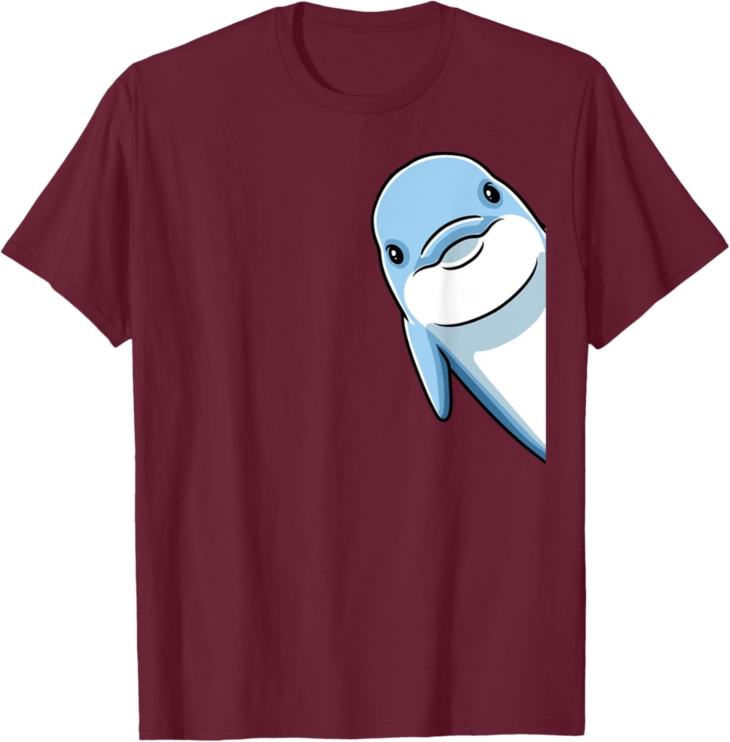 Dolphin Cute Dolphins T-Shirt - T-Shirt | Maroon