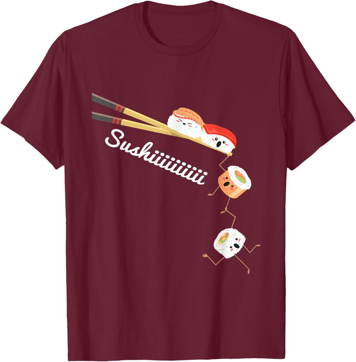 Sushi Lover Japan Lover Japanese Cuisine Chef Foodie T-Shirt - T-Shirt | Maroon
