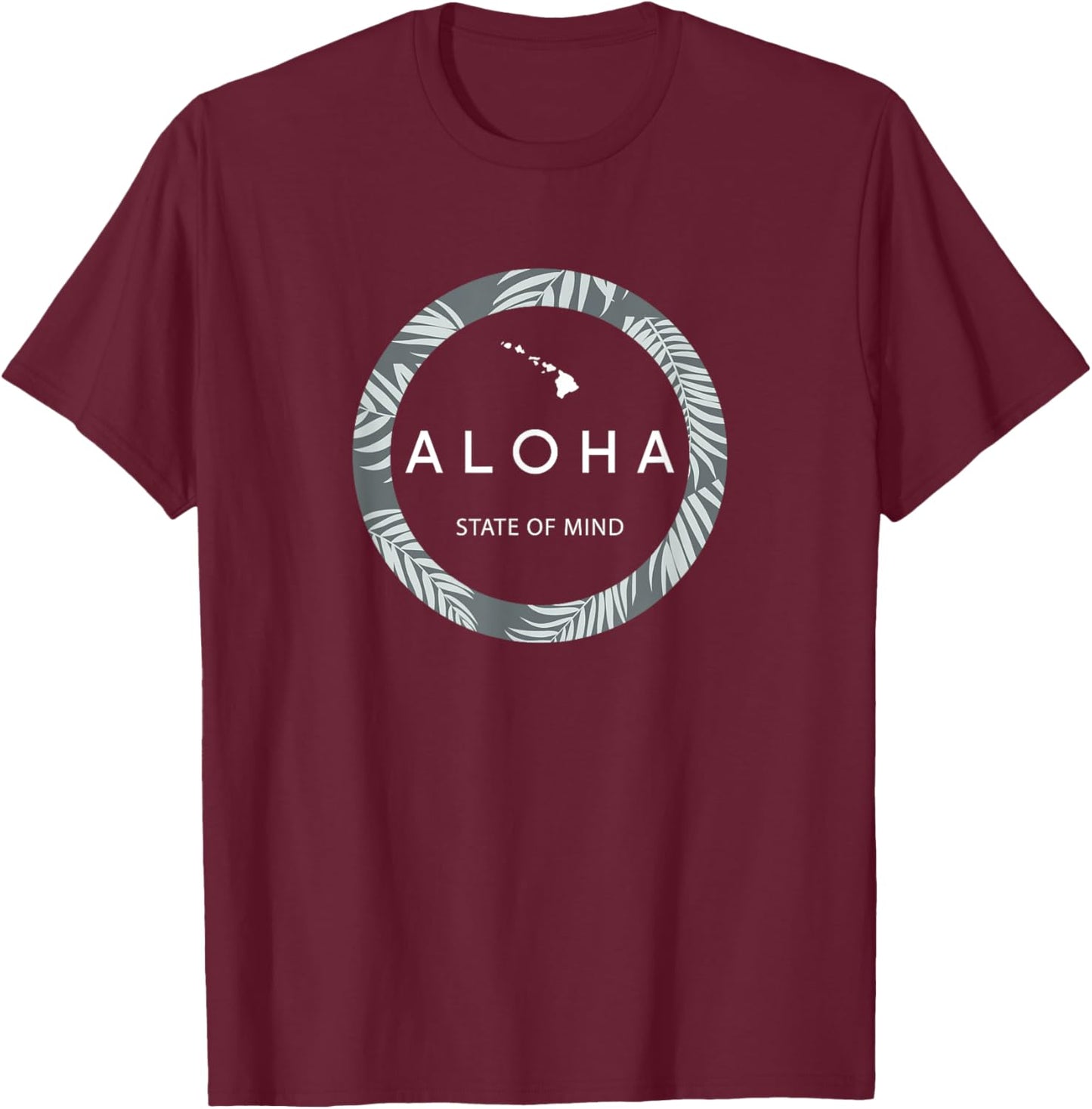 Aloha Hawaii Palm Tree - Feel the Aloha Hawaiian Spirit !! T-Shirt - T-Shirt | Maroon