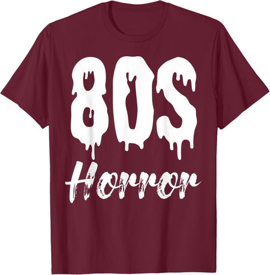 80's Horror Movies Scary Film Lover Thriller Halloween Party T-Shirt - T-Shirt | Maroon
