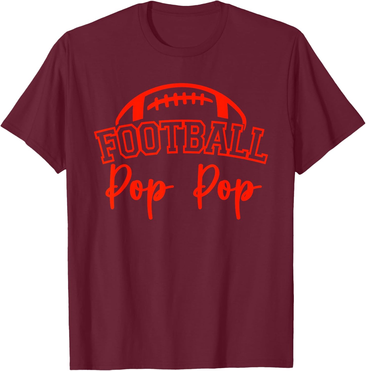 Football Pop Pop Matching Family Football T-Shirt - T-Shirt | Maroon