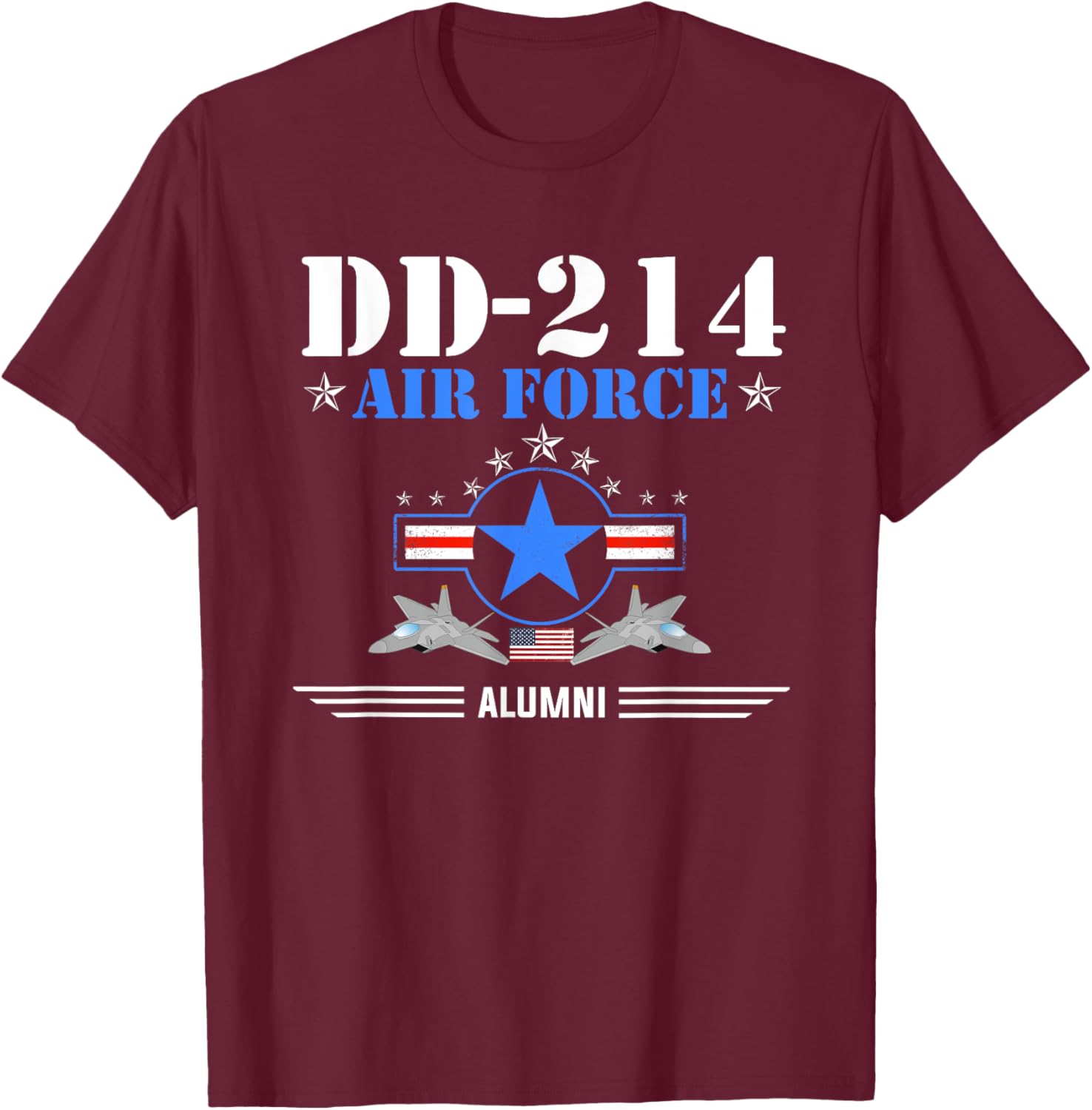 Air Force Alumni DD-214 - USAF T-Shirt - T-Shirt | Maroon