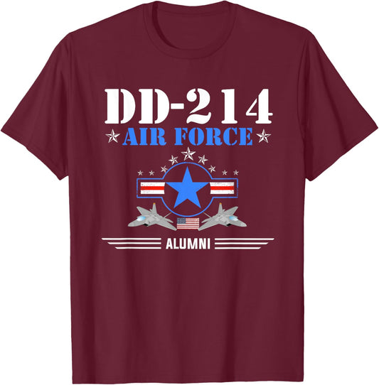 Air Force Alumni DD-214 - USAF T-Shirt - T-Shirt | Maroon