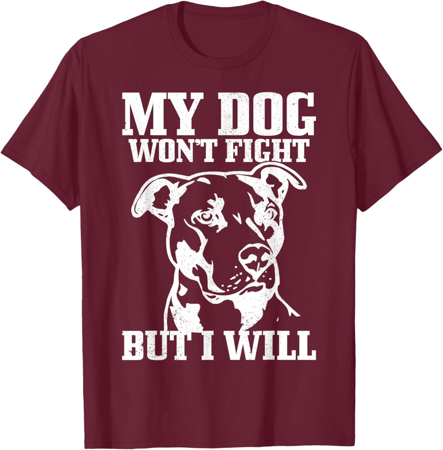 Pitbull Funny Dog Pitbull Mom Pitbull Dad Men Women Kids T-Shirt - T-Shirt | Maroon