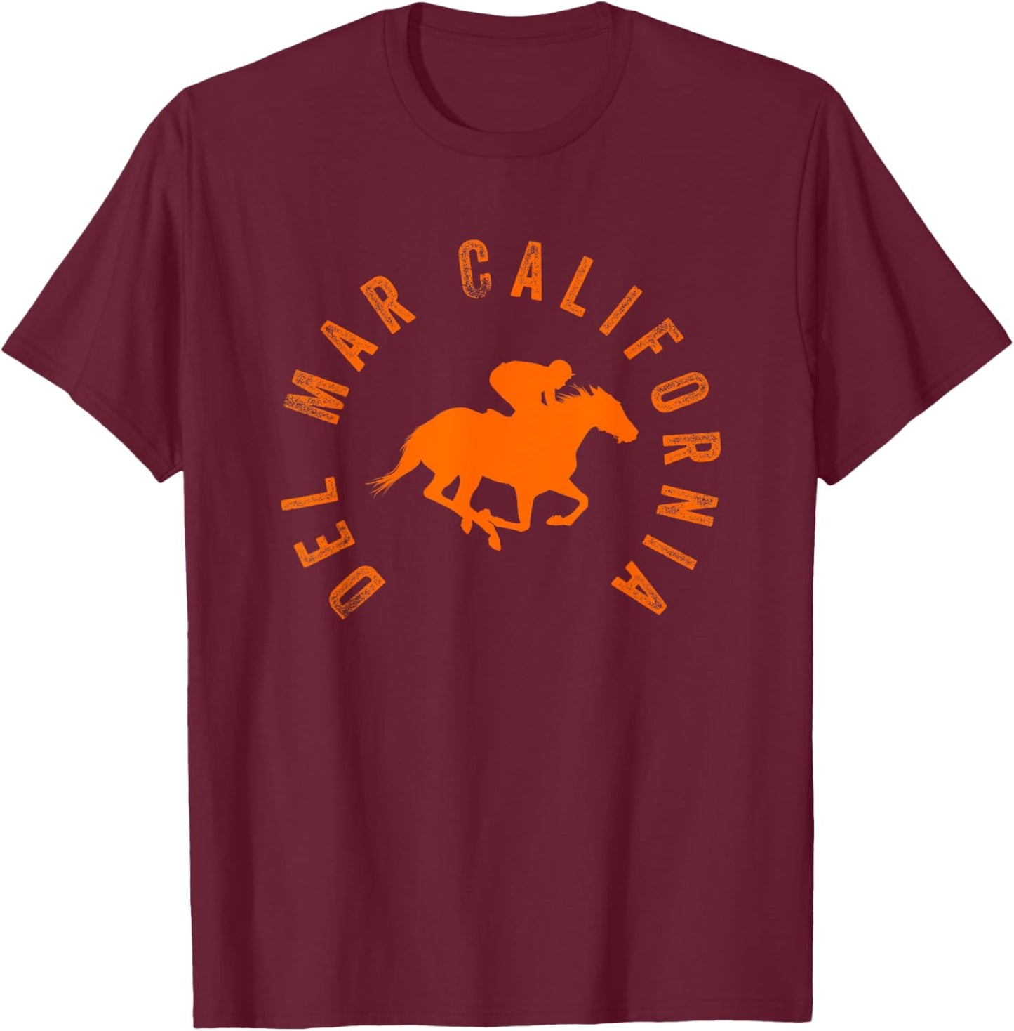 Del Mar California Horse Racing T-Shirt - T-Shirt | Maroon