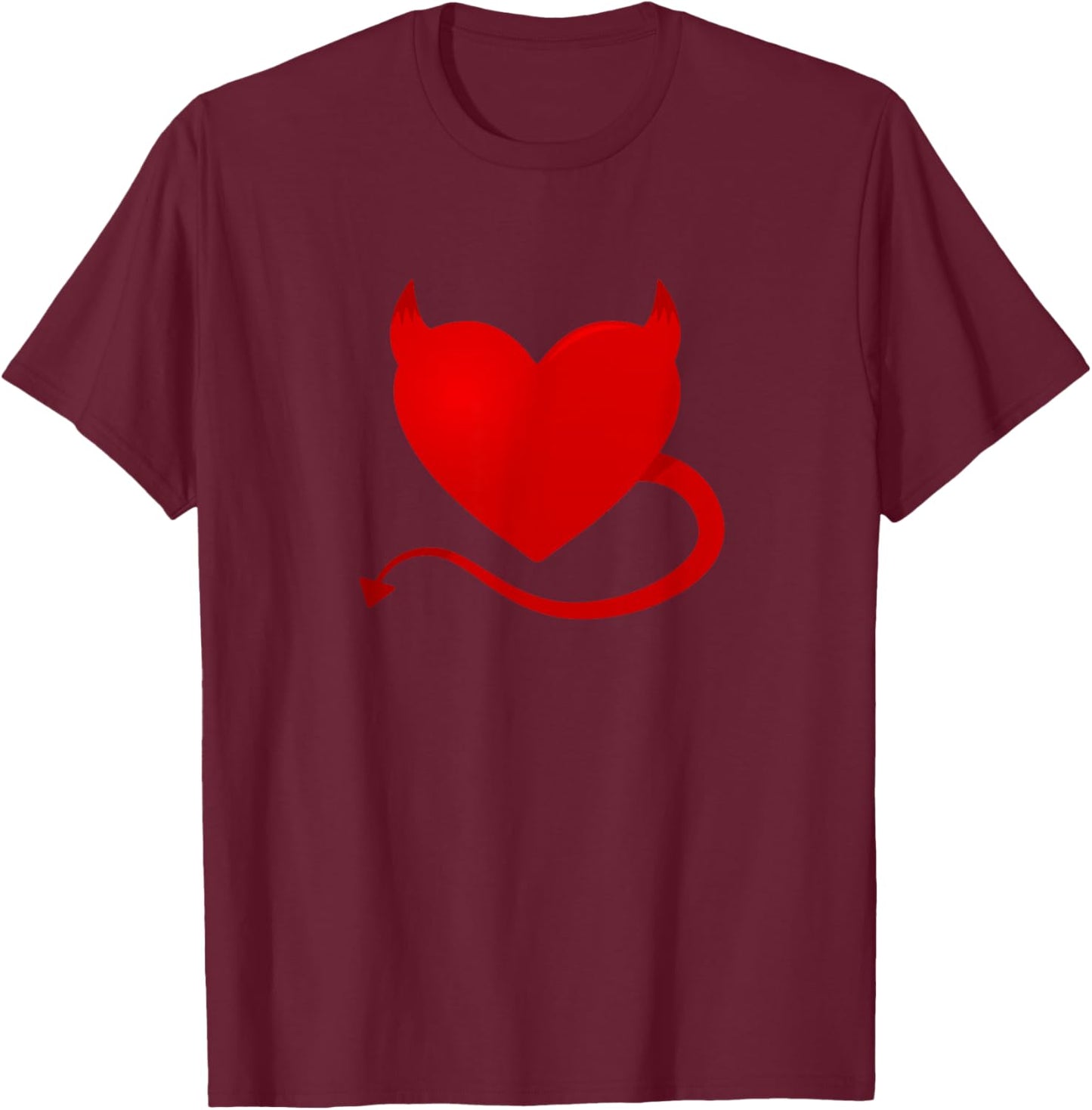 Devil Heart T-Shirt - T-Shirt | Maroon
