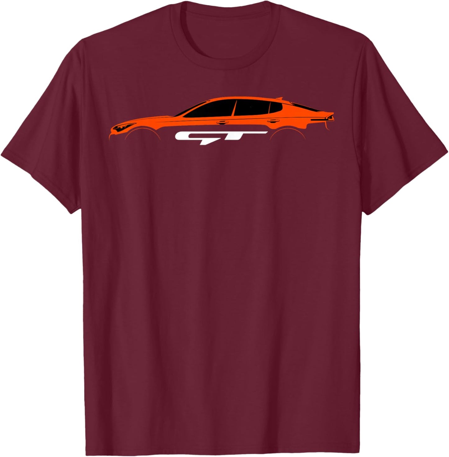 Stinger GT KDM Orange Silhouette T-Shirt - T-Shirt | Maroon