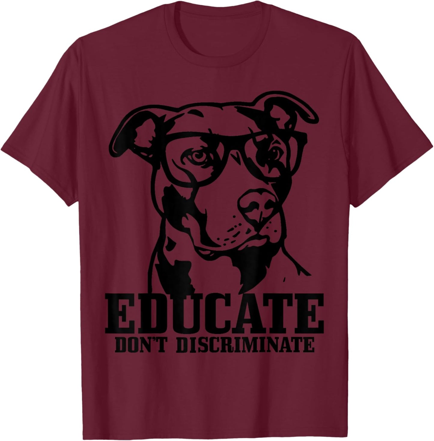 Pitbull Funny Dog Pitbull Mama Papa T-Shirt - T-Shirt | Maroon