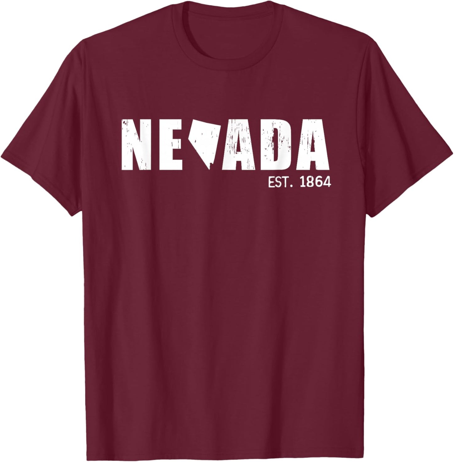 Nevada est. 1864 Vintage T-Shirt - T-Shirt | Maroon