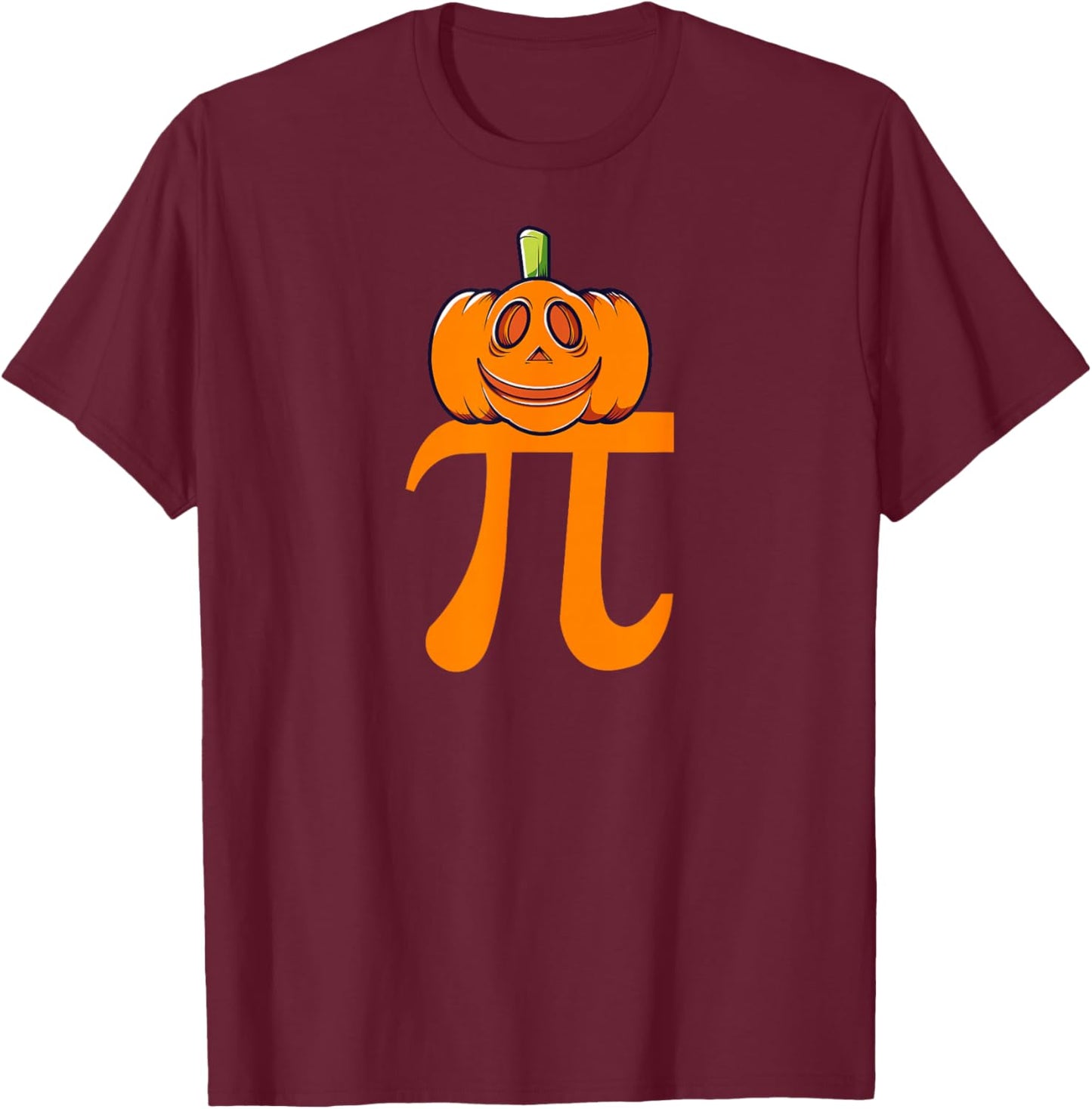 Pumpkin Pi | Pie Math T-Shirt - T-Shirt | Maroon