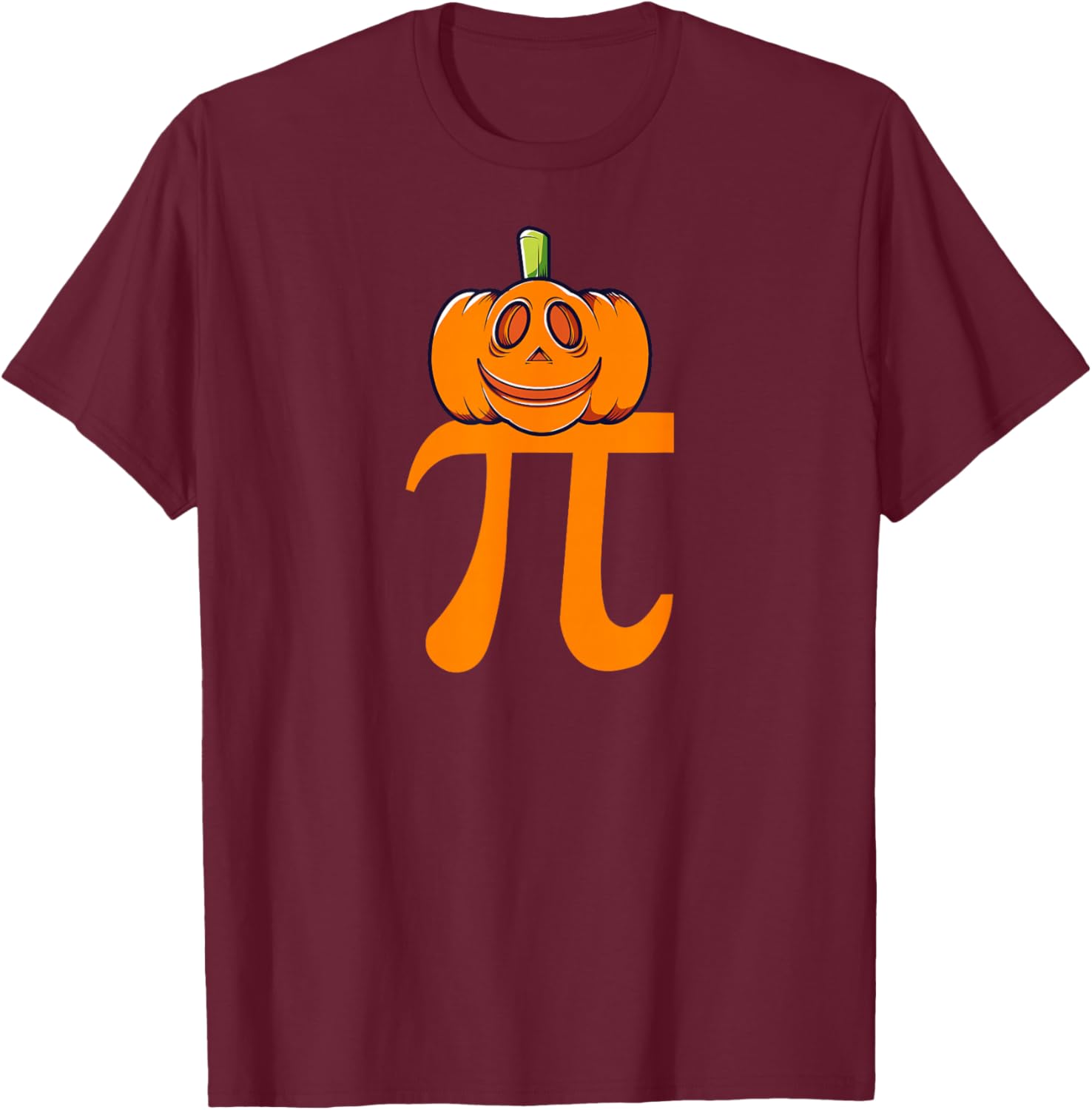 Pumpkin Pi | Pie Math T-Shirt - T-Shirt | Maroon